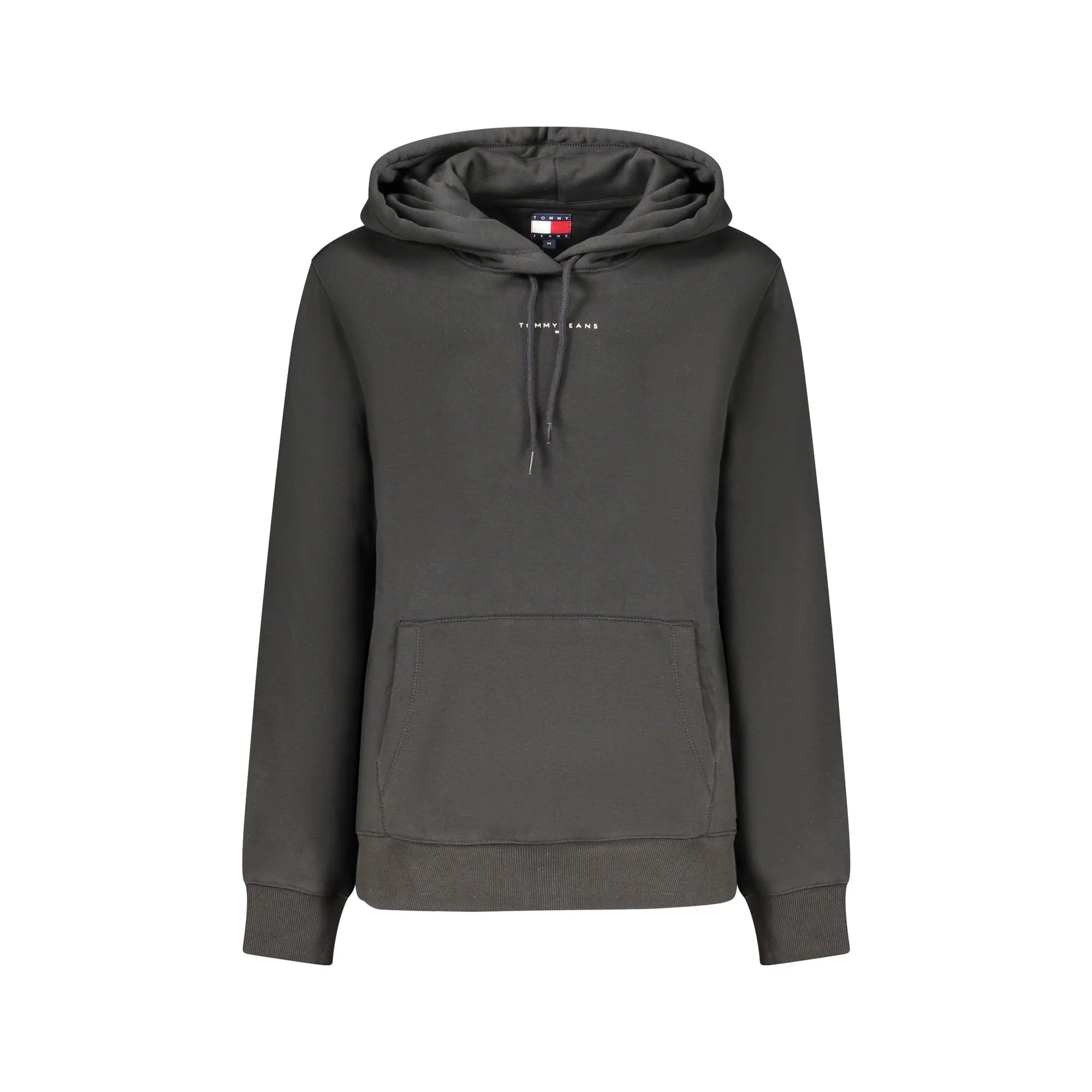Tommy Hilfiger Felpa Donna Nera Cappuccio Felpata Tascone Logo Felpe Nero - foto prodotto
